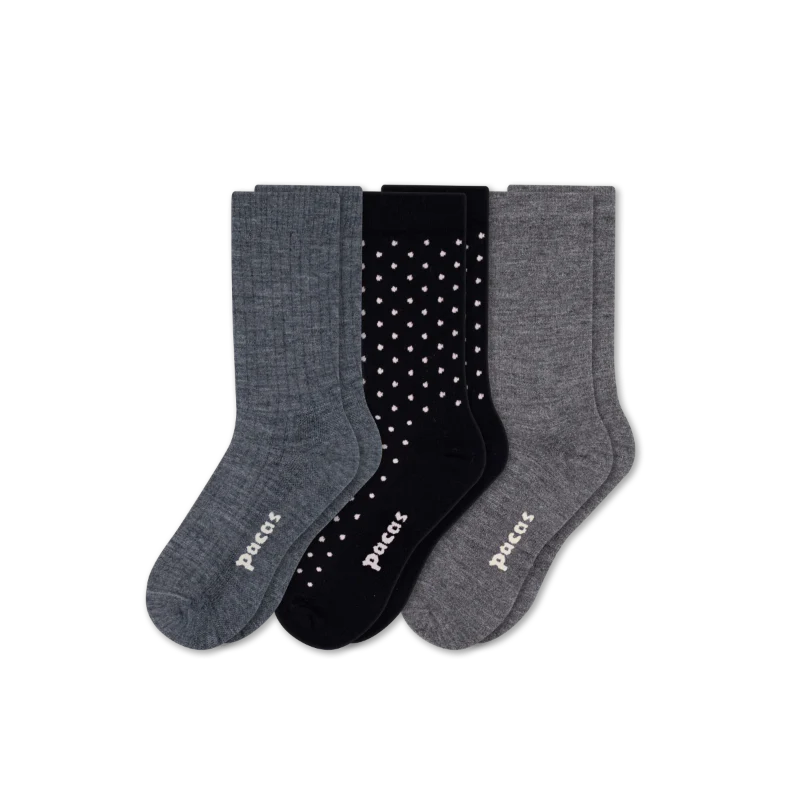3 Pack - Women's Light-Weight Crew Pacas Socks 57 3 Pack - Women's Light-Weight Crew Pacas Socks