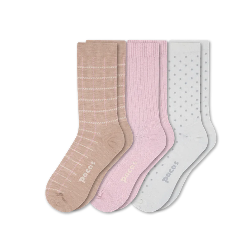 3 Pack - Women's Light-Weight Crew Pacas Socks 62 3 Pack - Women's Light-Weight Crew Pacas Socks