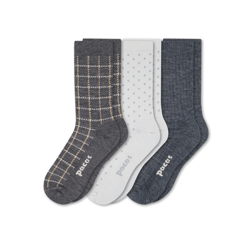 3 Pack - Women's Light-Weight Crew Pacas Socks 68 3 Pack - Women's Light-Weight Crew Pacas Socks