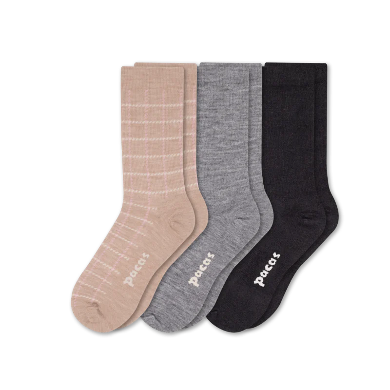 3 Pack - Women's Light-Weight Crew Pacas Socks 71 3 Pack - Women's Light-Weight Crew Pacas Socks