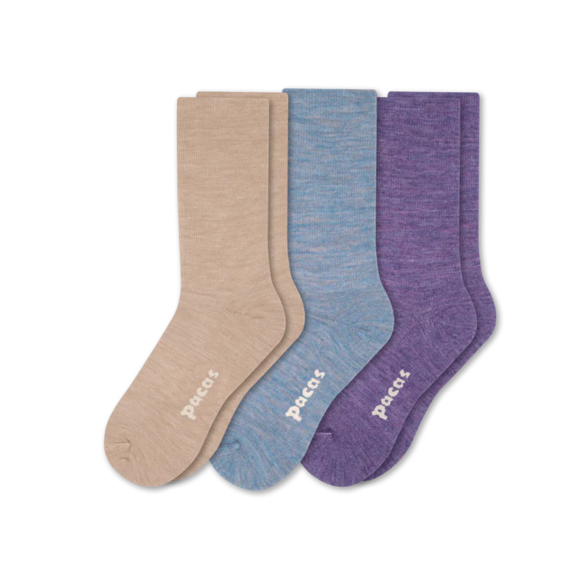 3 Pack - Women's Light-Weight Crew Pacas Socks 73 3 Pack - Women's Light-Weight Crew Pacas Socks
