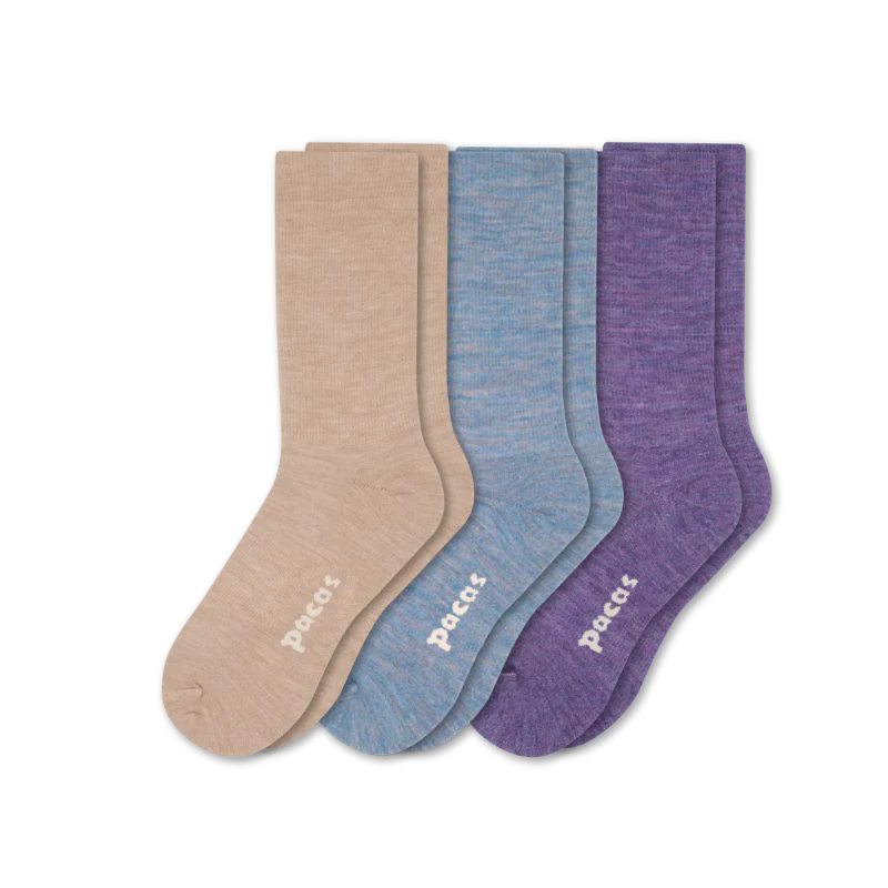 3 Pack - Women's Light-Weight Crew Pacas Socks 74 3 Pack - Women's Light-Weight Crew Pacas Socks