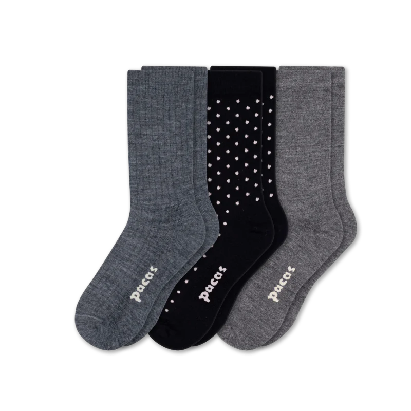 3 Pack - Women's Light-Weight Crew Pacas Socks 77 3 Pack - Women's Light-Weight Crew Pacas Socks