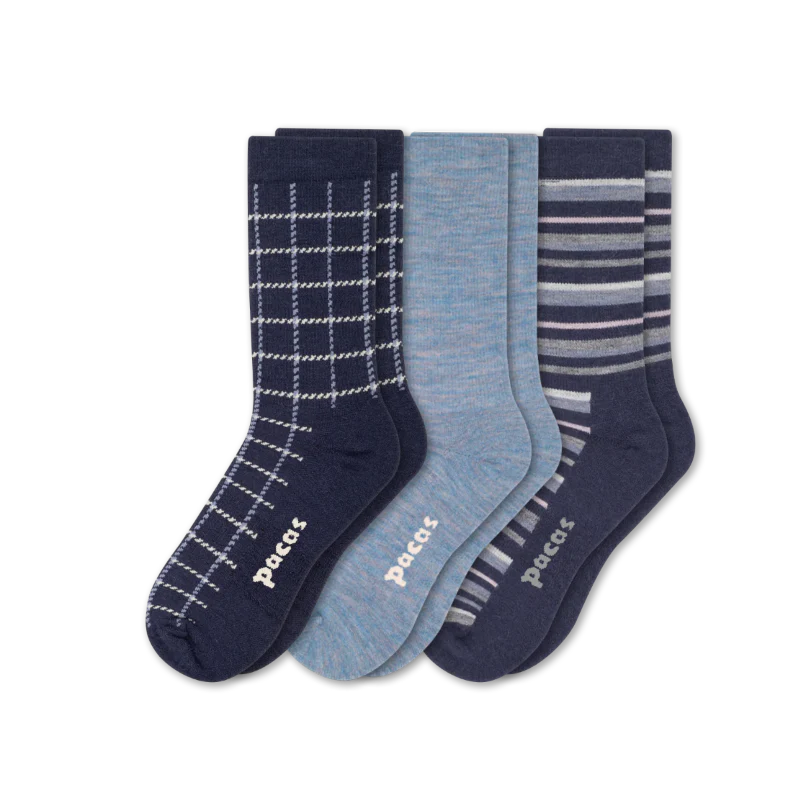 3 Pack - Women's Light-Weight Crew Pacas Socks 78 3 Pack - Women's Light-Weight Crew Pacas Socks