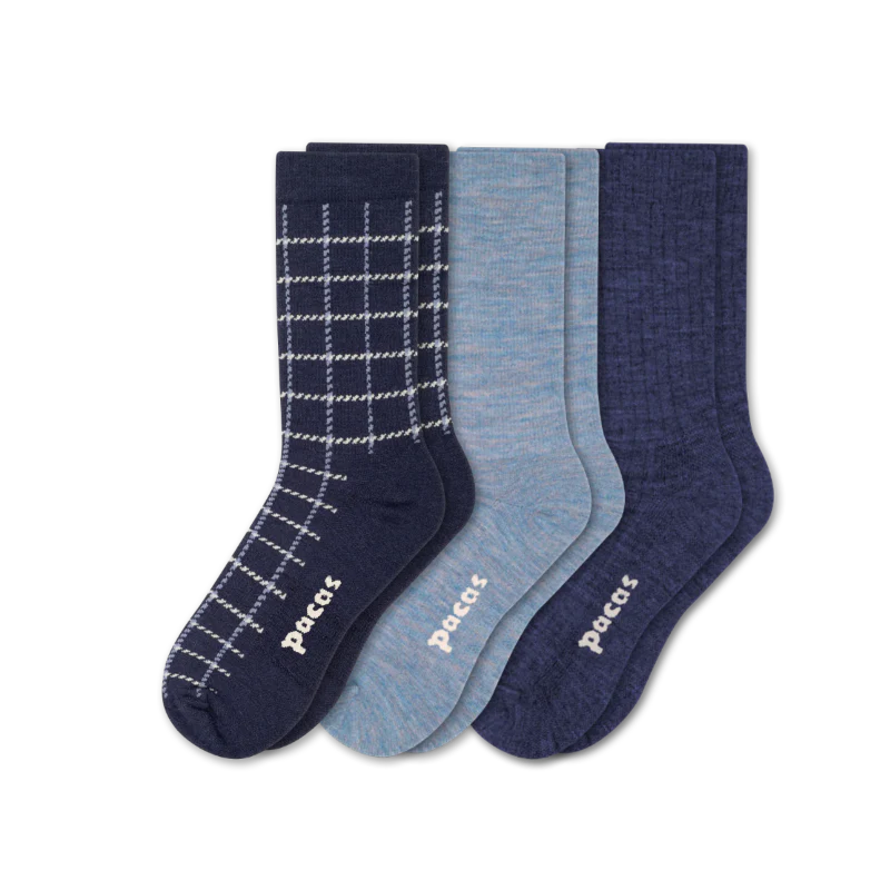 3 Pack - Women's Light-Weight Crew Pacas Socks 80 3 Pack - Women's Light-Weight Crew Pacas Socks