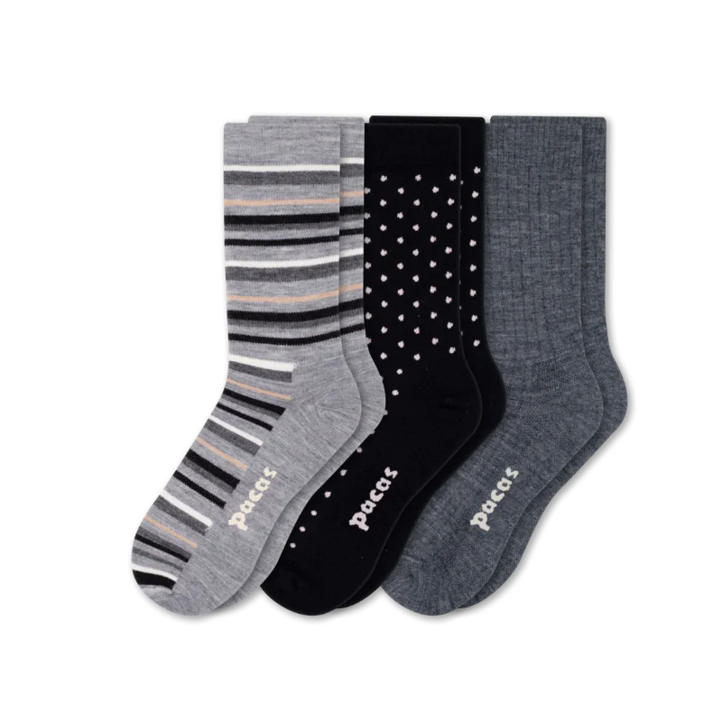 3 Pack - Women's Light-Weight Crew Pacas Socks 83 3 Pack - Women's Light-Weight Crew Pacas Socks