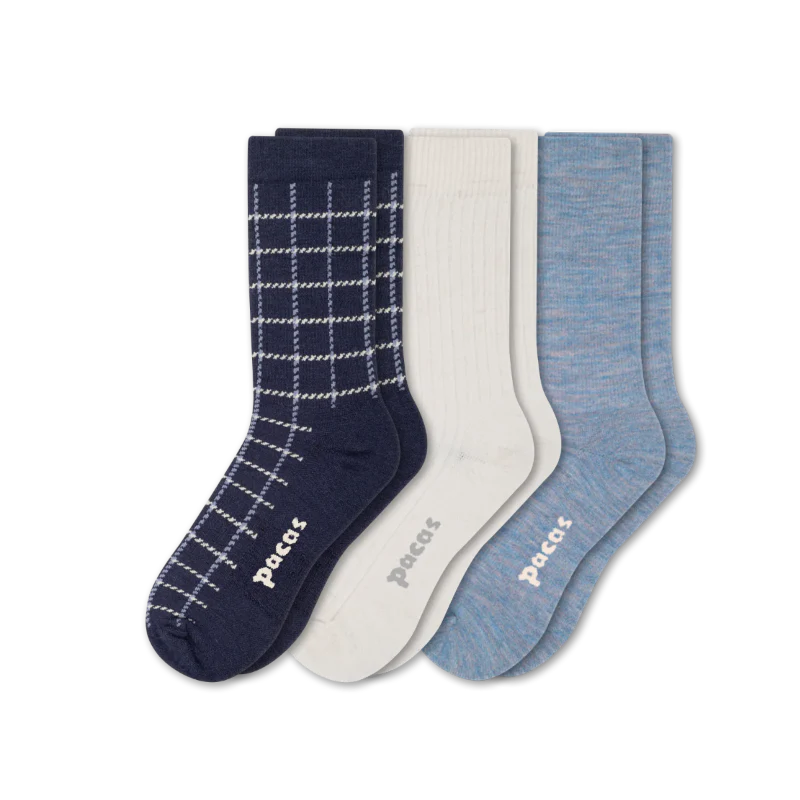 3 Pack - Women's Light-Weight Crew Pacas Socks 84 3 Pack - Women's Light-Weight Crew Pacas Socks