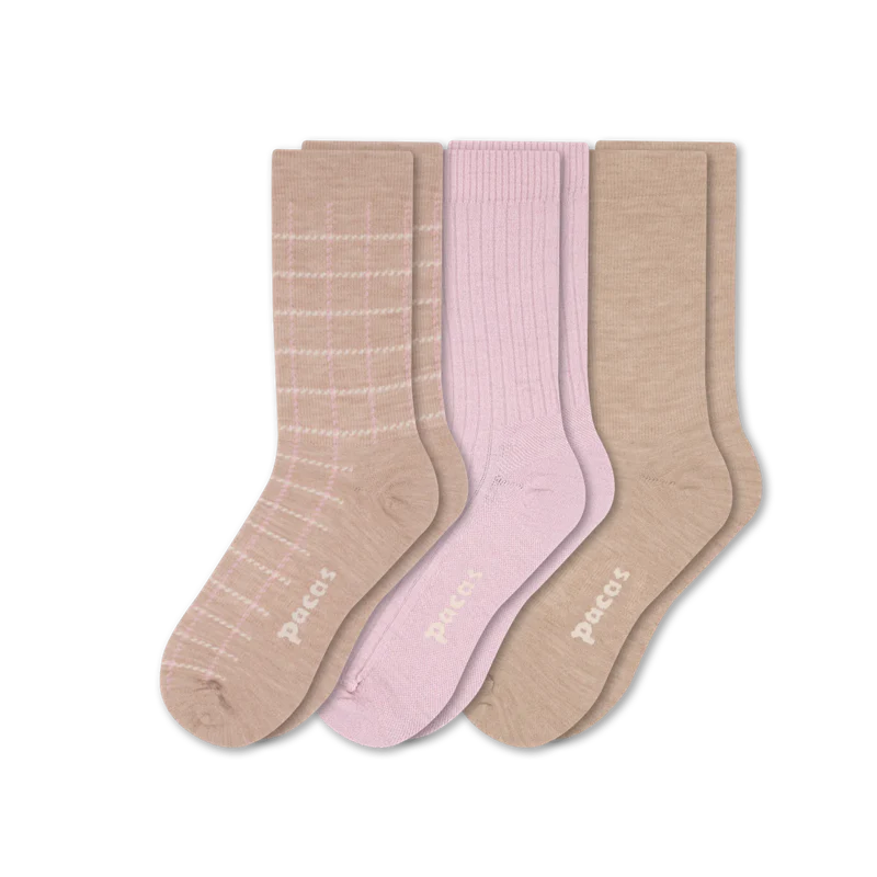 3 Pack - Women's Light-Weight Crew Pacas Socks 86 3 Pack - Women's Light-Weight Crew Pacas Socks