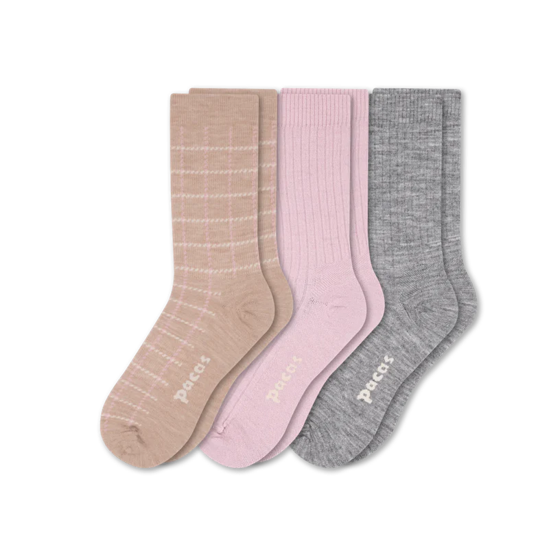 3 Pack - Women's Light-Weight Crew Pacas Socks 88 3 Pack - Women's Light-Weight Crew Pacas Socks