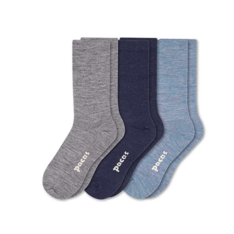 3 Pack - Women's Light-Weight Crew Pacas Socks 89 3 Pack - Women's Light-Weight Crew Pacas Socks