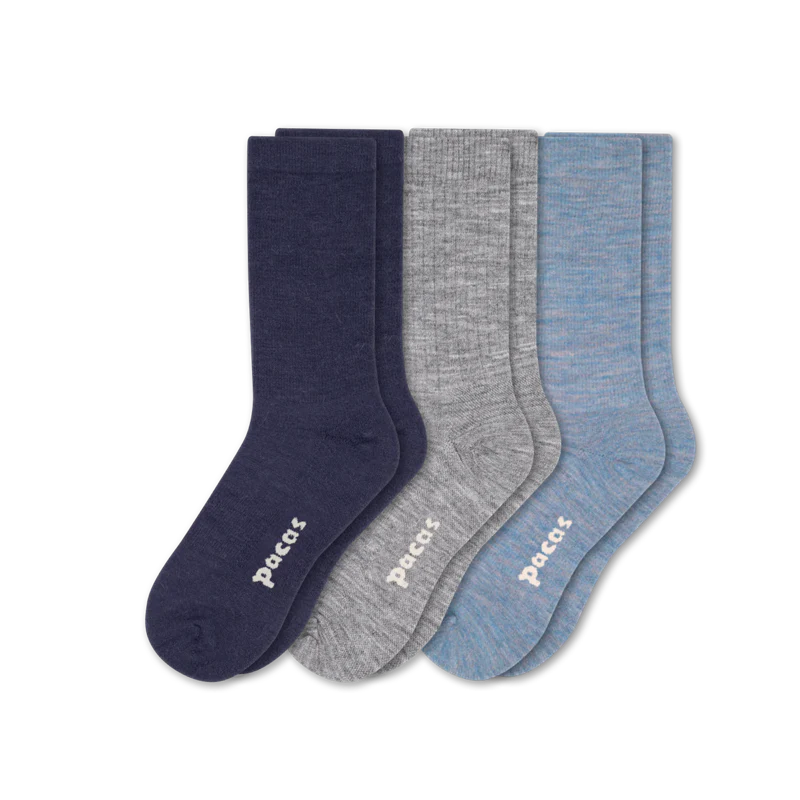 3 Pack - Women's Light-Weight Crew Pacas Socks 91 3 Pack - Women's Light-Weight Crew Pacas Socks