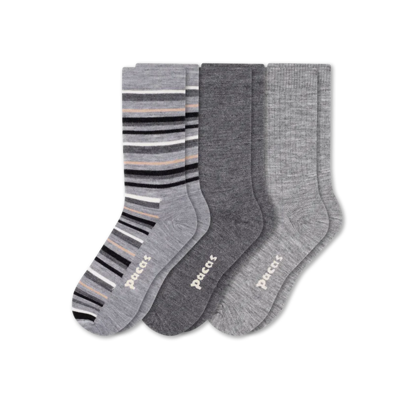 3 Pack - Women's Light-Weight Crew Pacas Socks 93 3 Pack - Women's Light-Weight Crew Pacas Socks