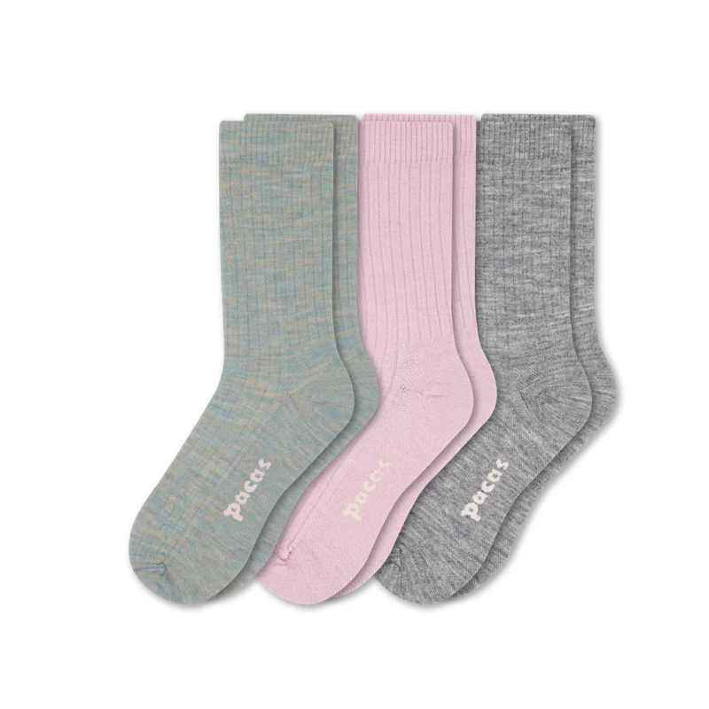 3 Pack - Women's Light-Weight Crew Pacas Socks 94 3 Pack - Women's Light-Weight Crew Pacas Socks