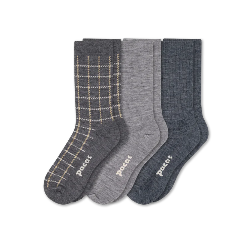 3 Pack - Women's Light-Weight Crew Pacas Socks 95 3 Pack - Women's Light-Weight Crew Pacas Socks