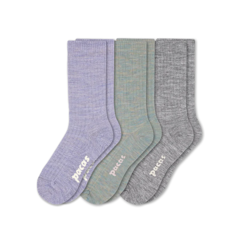 3 Pack - Women's Light-Weight Crew Pacas Socks 99 3 Pack - Women's Light-Weight Crew Pacas Socks