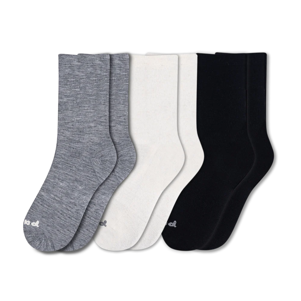 3 Pack - Men's Light-Weight Crew Pacas Socks