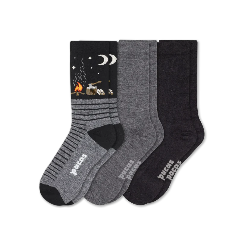 3 Pack - Men's Light-Weight Crew Pacas Socks 105 3 Pack - Men's Light-Weight Crew Pacas Socks