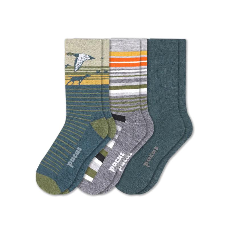 3 Pack - Men's Light-Weight Crew Pacas Socks 107 3 Pack - Men's Light-Weight Crew Pacas Socks