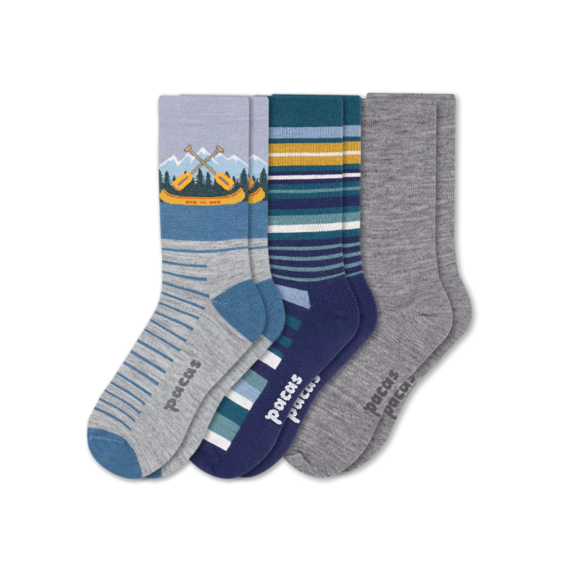 3 Pack - Men's Light-Weight Crew Pacas Socks 108 3 Pack - Men's Light-Weight Crew Pacas Socks
