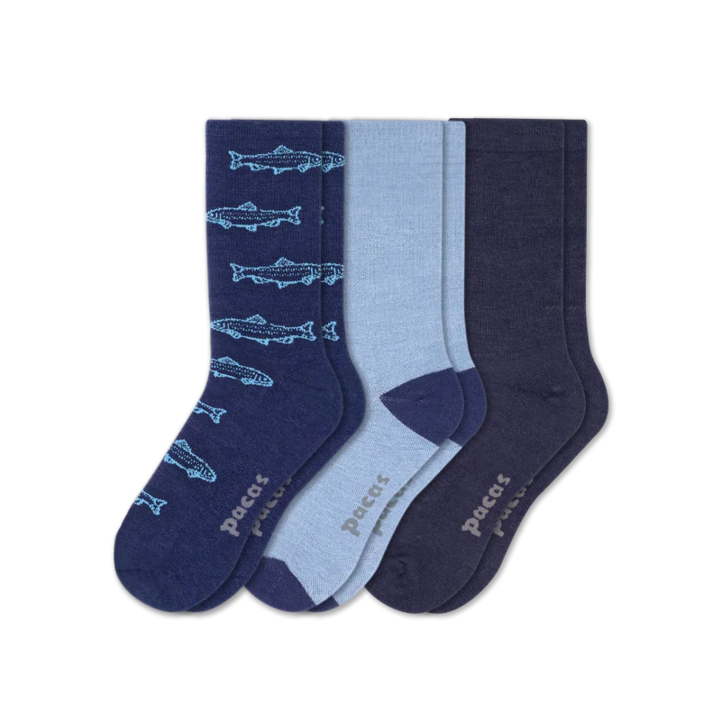 3 Pack - Men's Light-Weight Crew Pacas Socks 110 3 Pack - Men's Light-Weight Crew Pacas Socks
