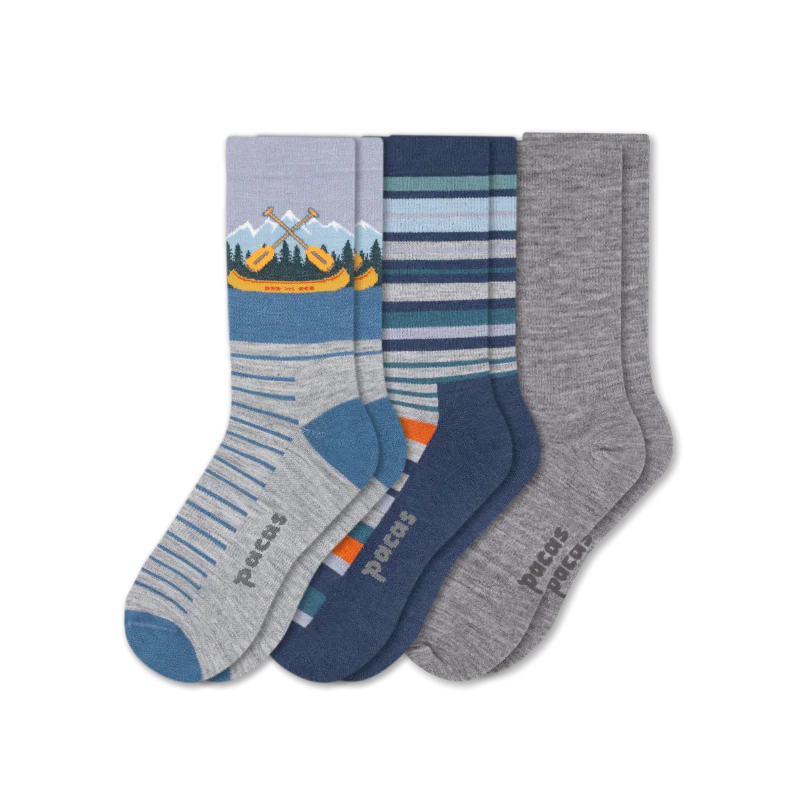 3 Pack - Men's Light-Weight Crew Pacas Socks 112 3 Pack - Men's Light-Weight Crew Pacas Socks