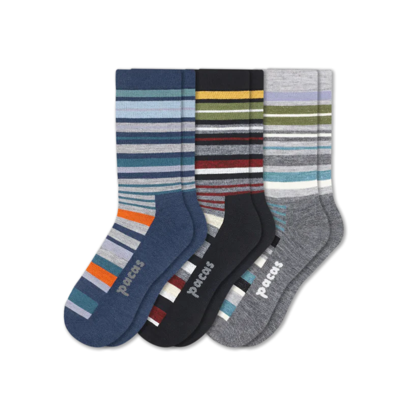 3 Pack - Men's Light-Weight Crew Pacas Socks 117 3 Pack - Men's Light-Weight Crew Pacas Socks