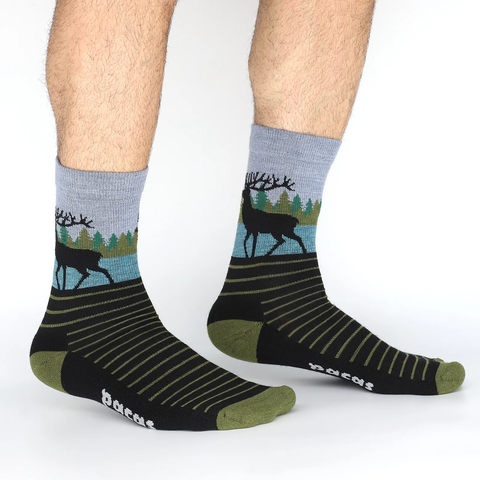 3 Pack - Men's Light-Weight Crew Pacas Socks 123 3 Pack - Men's Light-Weight Crew Pacas Socks