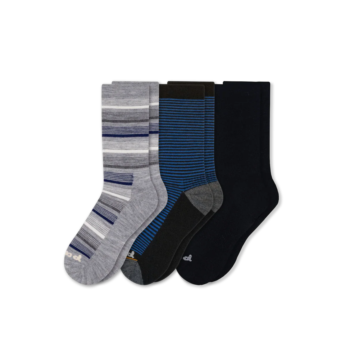 3 Pack - Men's Light-Weight Crew Pacas Socks 38 3 Pack - Men's Light-Weight Crew Pacas Socks