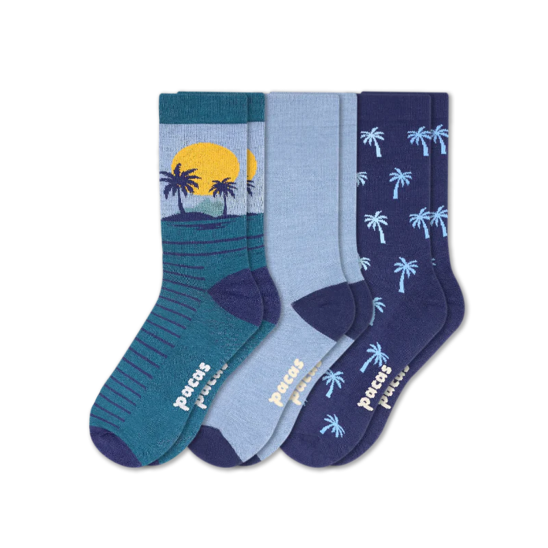 3 Pack - Men's Light-Weight Crew Pacas Socks 62 3 Pack - Men's Light-Weight Crew Pacas Socks
