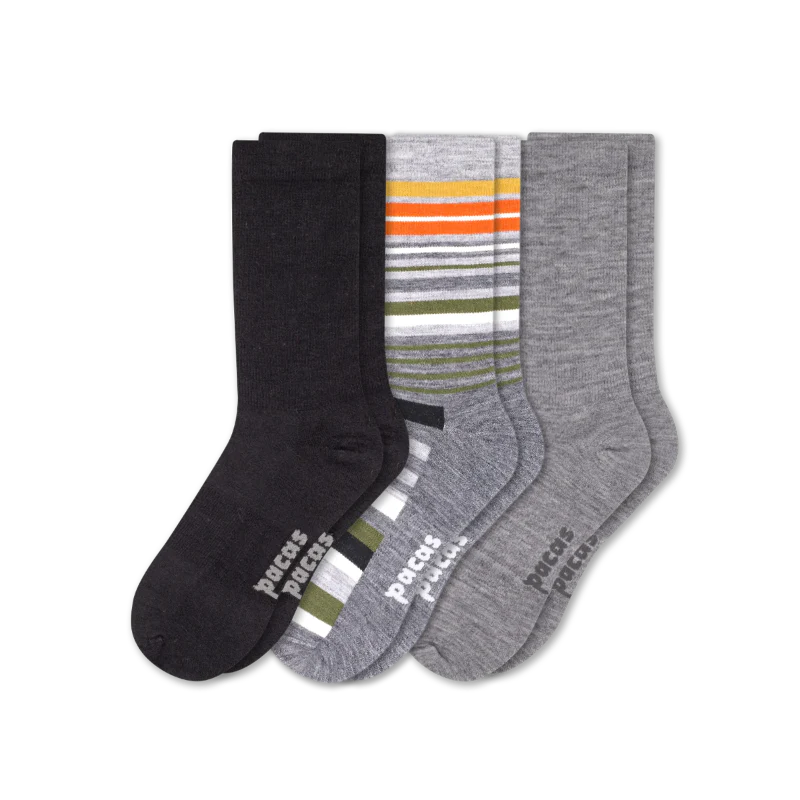 3 Pack - Men's Light-Weight Crew Pacas Socks 63 3 Pack - Men's Light-Weight Crew Pacas Socks