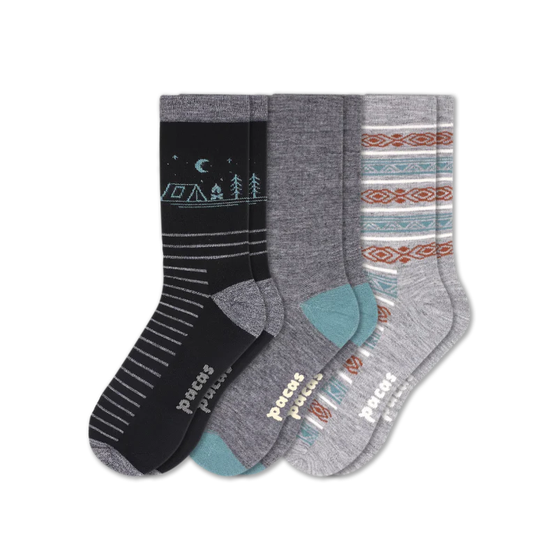 3 Pack - Men's Light-Weight Crew Pacas Socks 69 3 Pack - Men's Light-Weight Crew Pacas Socks
