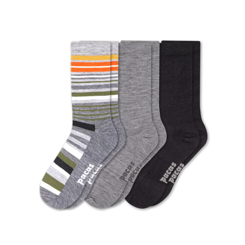 3 Pack - Men's Light-Weight Crew Pacas Socks 70 3 Pack - Men's Light-Weight Crew Pacas Socks