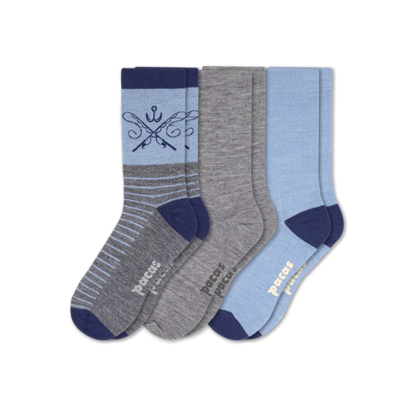 3 Pack - Men's Light-Weight Crew Pacas Socks 72 3 Pack - Men's Light-Weight Crew Pacas Socks