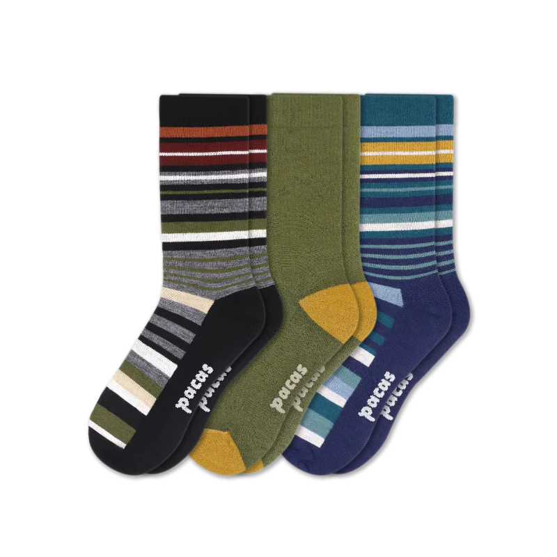 3 Pack - Men's Light-Weight Crew Pacas Socks 76 3 Pack - Men's Light-Weight Crew Pacas Socks