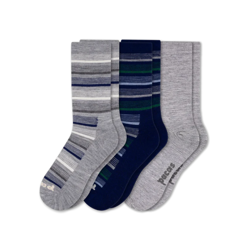 3 Pack - Men's Light-Weight Crew Pacas Socks 77 3 Pack - Men's Light-Weight Crew Pacas Socks