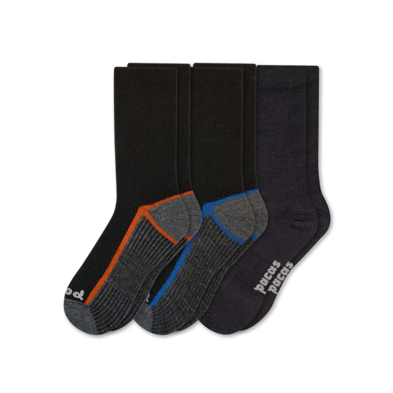 3 Pack - Men's Light-Weight Crew Pacas Socks 78 3 Pack - Men's Light-Weight Crew Pacas Socks