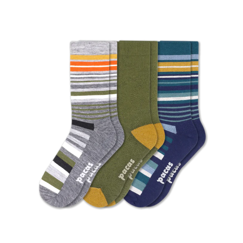 3 Pack - Men's Light-Weight Crew Pacas Socks 80 3 Pack - Men's Light-Weight Crew Pacas Socks