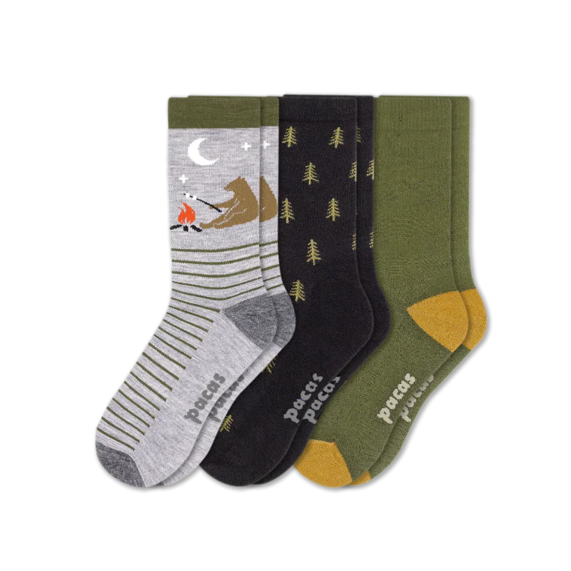 3 Pack - Men's Light-Weight Crew Pacas Socks 82 3 Pack - Men's Light-Weight Crew Pacas Socks
