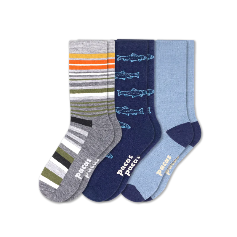 3 Pack - Men's Light-Weight Crew Pacas Socks 84 3 Pack - Men's Light-Weight Crew Pacas Socks
