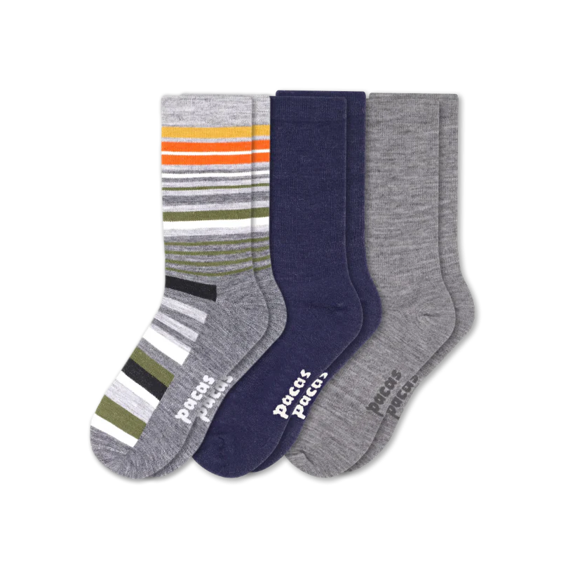 3 Pack - Men's Light-Weight Crew Pacas Socks 86 3 Pack - Men's Light-Weight Crew Pacas Socks