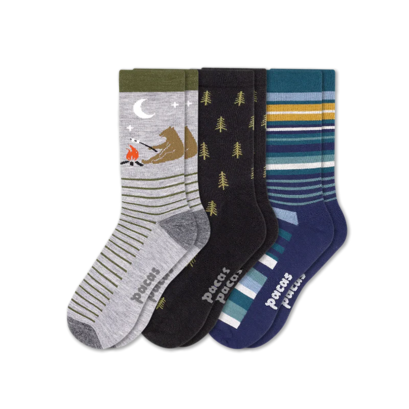 3 Pack - Men's Light-Weight Crew Pacas Socks 89 3 Pack - Men's Light-Weight Crew Pacas Socks