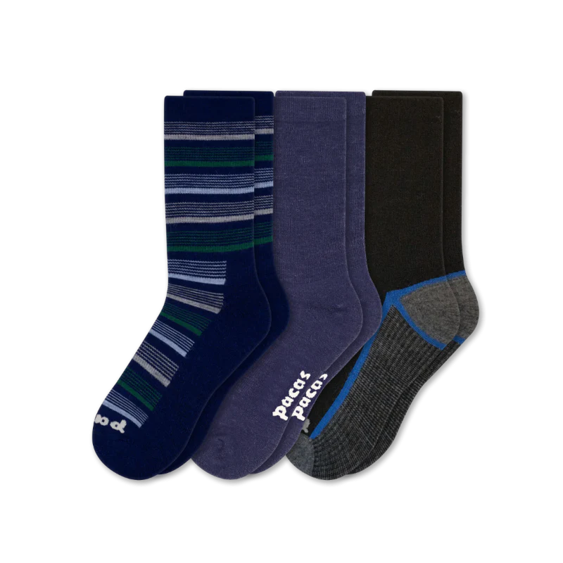 3 Pack - Men's Light-Weight Crew Pacas Socks 91 3 Pack - Men's Light-Weight Crew Pacas Socks