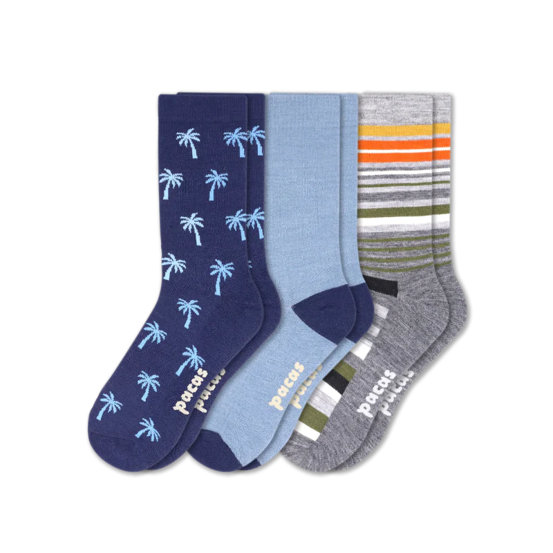 3 Pack - Men's Light-Weight Crew Pacas Socks 94 3 Pack - Men's Light-Weight Crew Pacas Socks