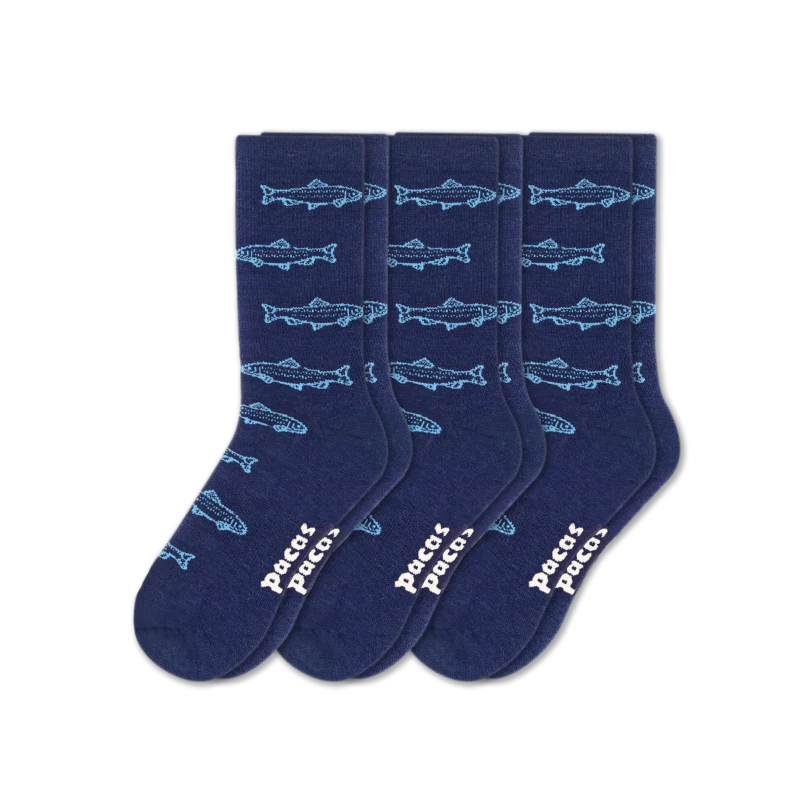 3 Pack - Men's Light-Weight Crew Pacas Socks 96 3 Pack - Men's Light-Weight Crew Pacas Socks