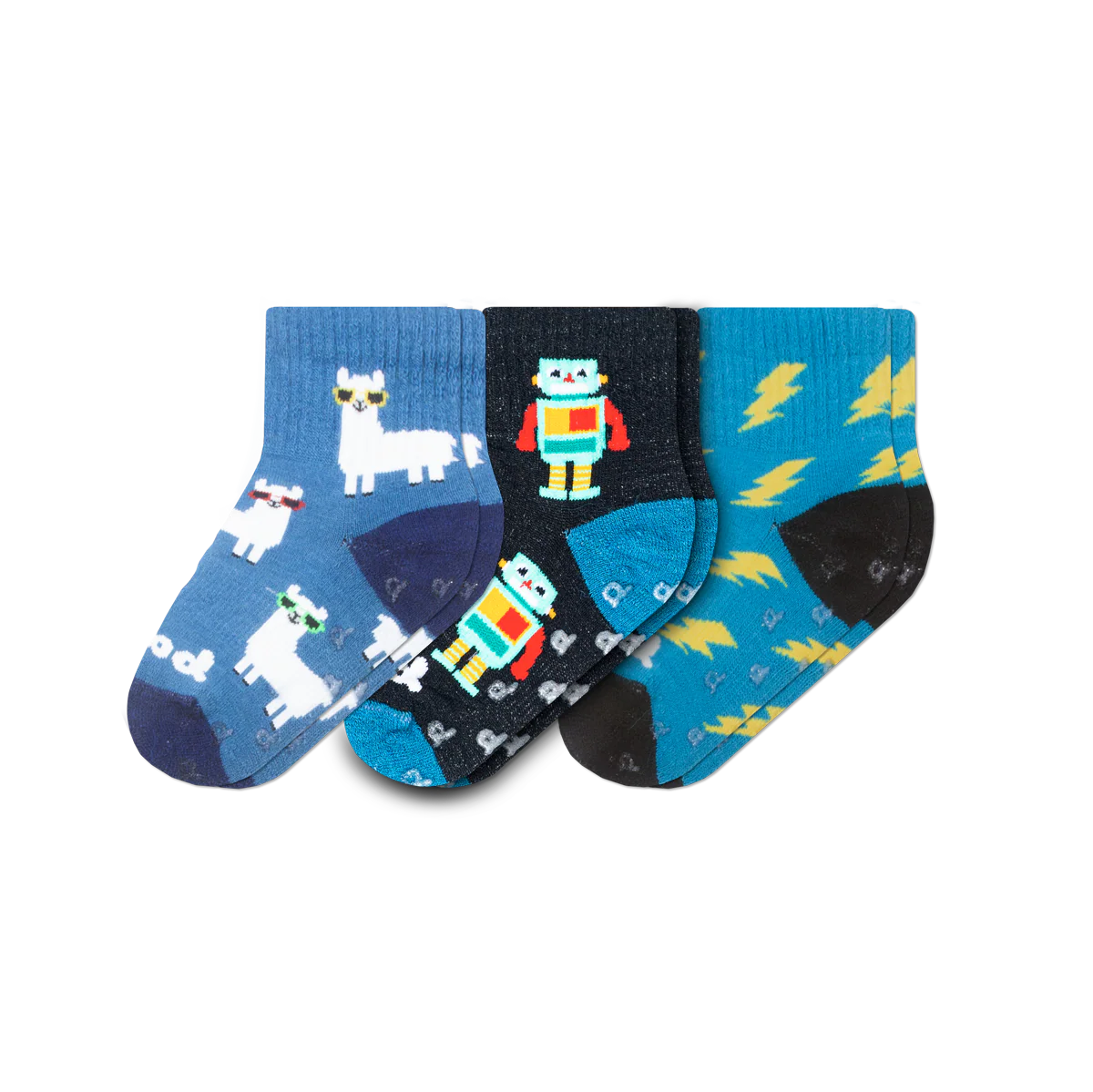 3 Pack - Toddler Pacas Gripper Socks 10 3 Pack - Toddler Pacas Gripper Socks