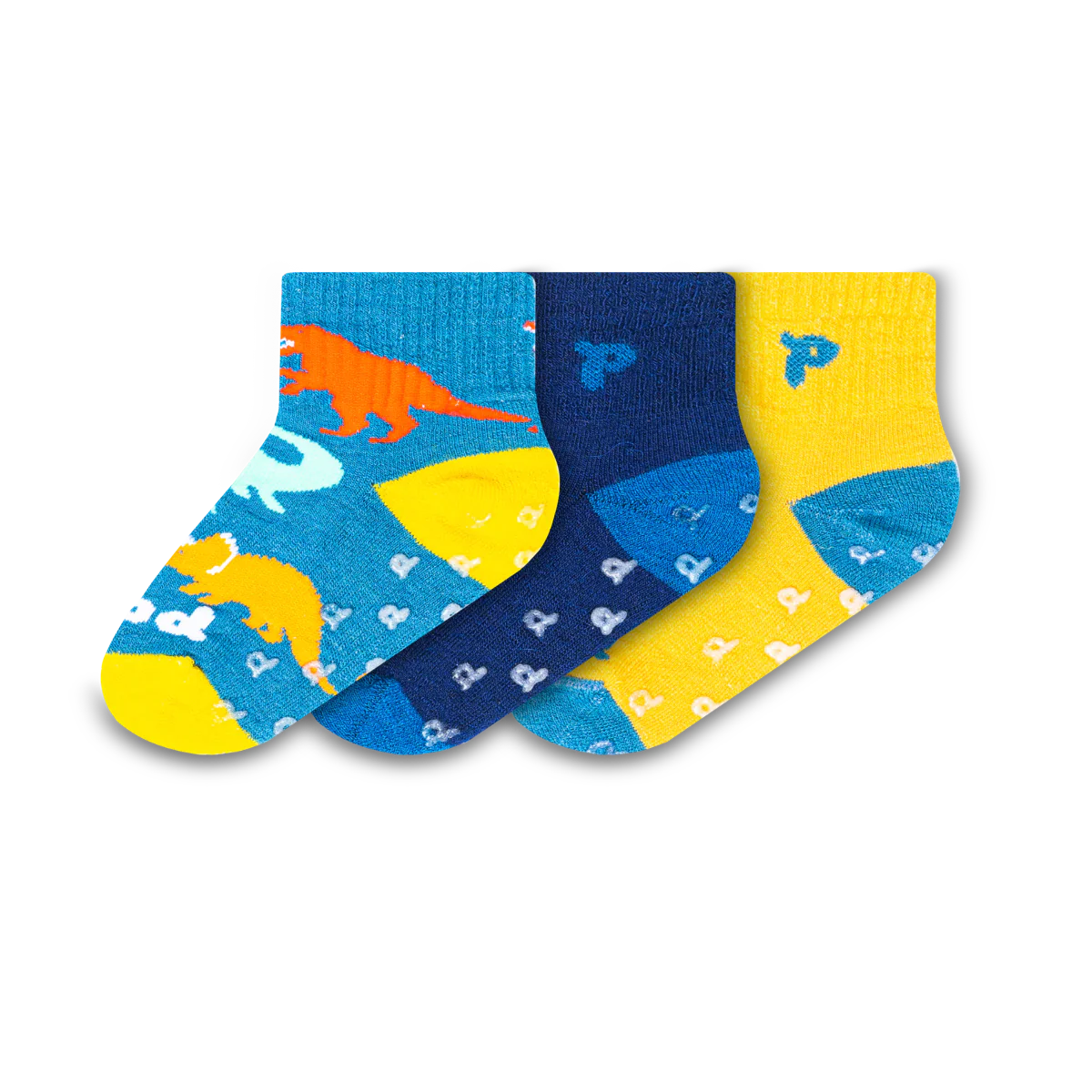 3 Pack - Toddler Pacas Gripper Socks 15 3 Pack - Toddler Pacas Gripper Socks