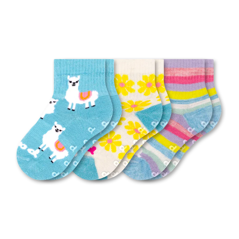 3 Pack - Toddler Pacas Gripper Socks 18 3 Pack - Toddler Pacas Gripper Socks