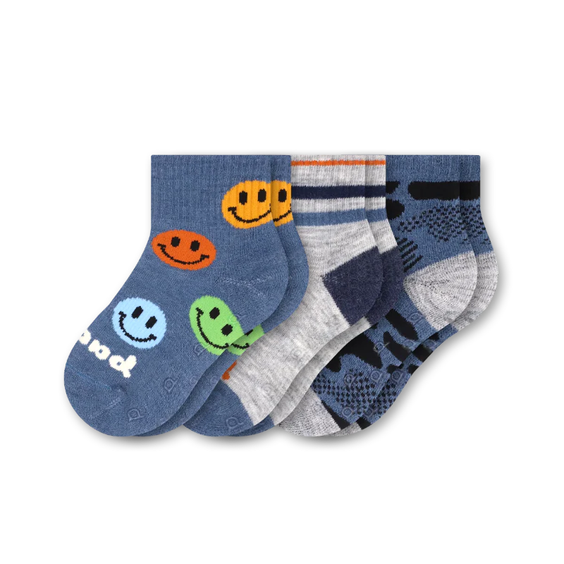 3 Pack - Toddler Pacas Gripper Socks 23 3 Pack - Toddler Pacas Gripper Socks