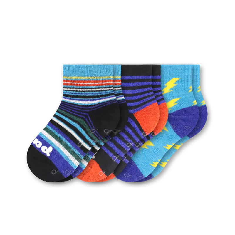 3 Pack - Toddler Pacas Gripper Socks 25 3 Pack - Toddler Pacas Gripper Socks