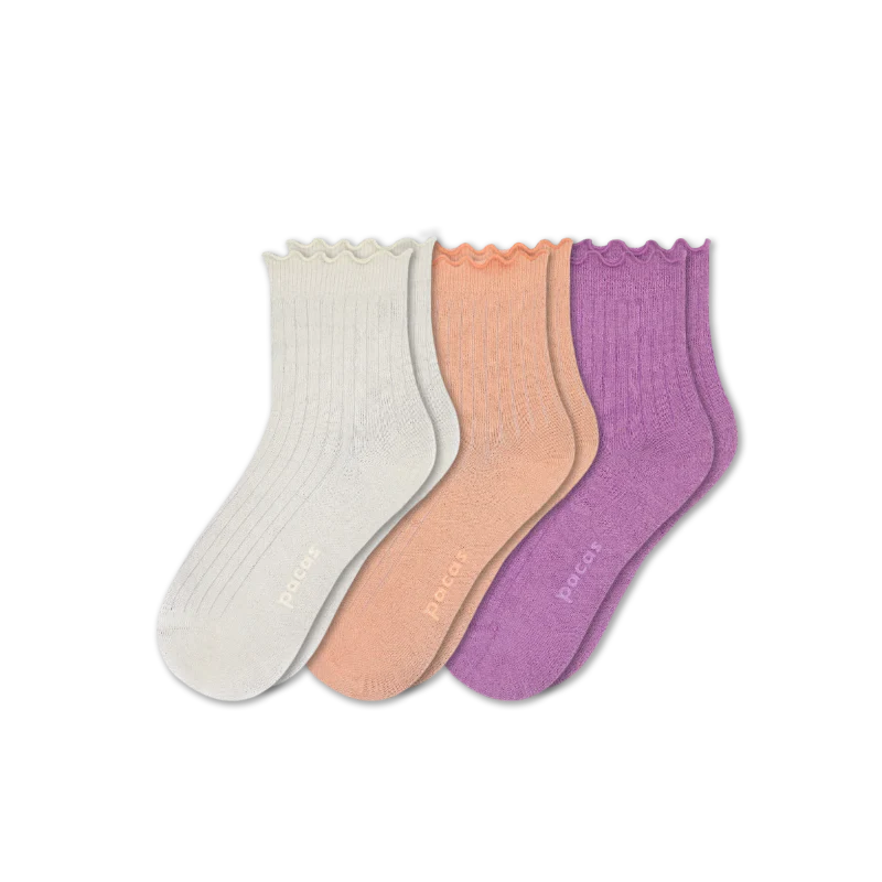 3 Pack - Women's Ruffle Socks